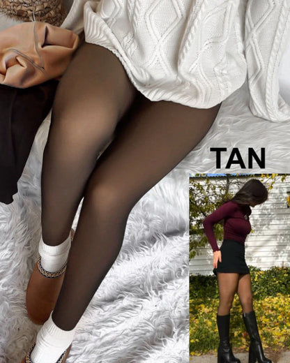 Qomfy Translucent Fleece Lined Tights