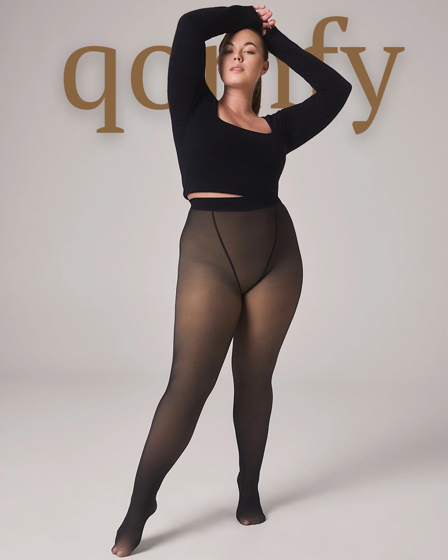 Qomfy Translucent Fleece Lined Tights