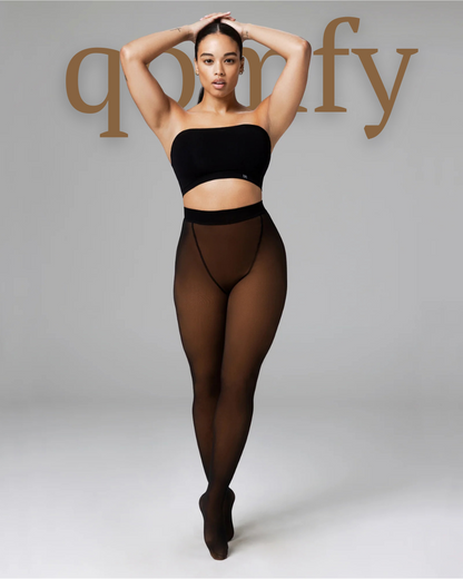 Qomfy Translucent Fleece Lined Tights