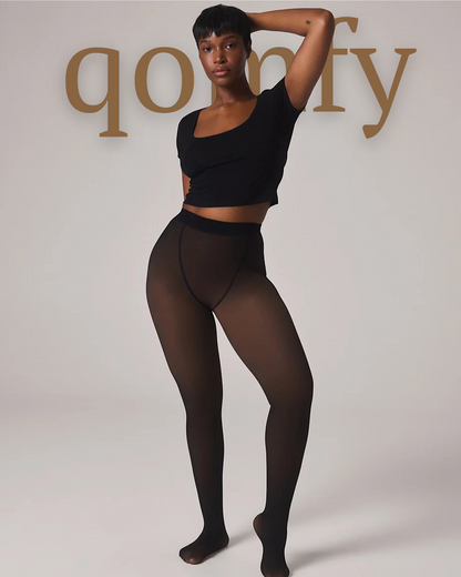 Qomfy Translucent Fleece Lined Tights