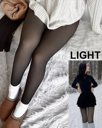 Qomfy Translucent Fleece Lined Tights
