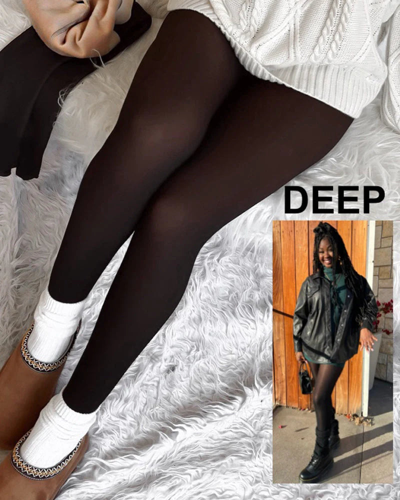 Qomfy Translucent Fleece Lined Tights